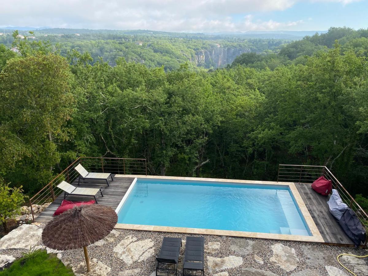 Gites Des Falaises De La Beaume Labeaume Exteriör bild